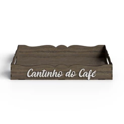 Bandeja Cantinho Do Café Decorativa Com Alça Decoração Casa Aparador