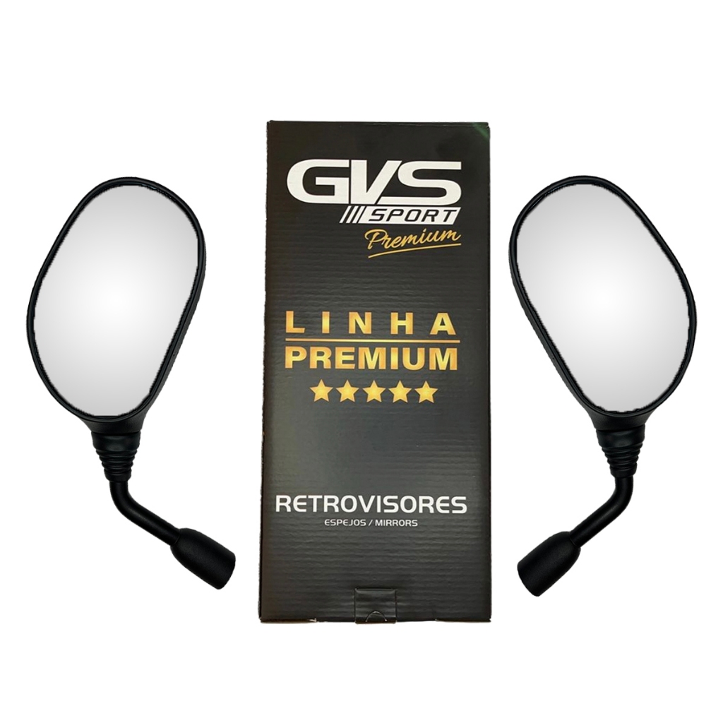 Retrovisor Xt 660 ROSCA YAMAHA Haste Curta Fixa LENTE  Convexa Gvs Original PREMIUM PAR