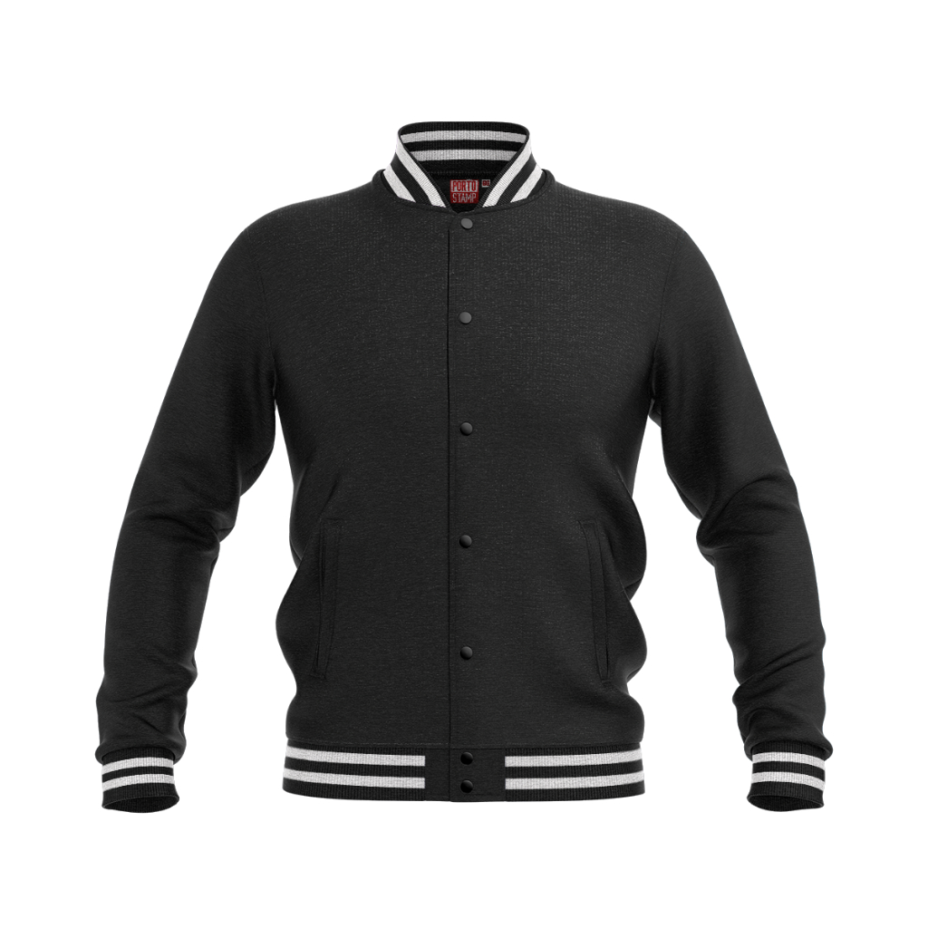 Jaqueta College blusa moletom de frio  Lisa, com Bolso e Botões Americana Estilo Varsity em Oferta na Shopee