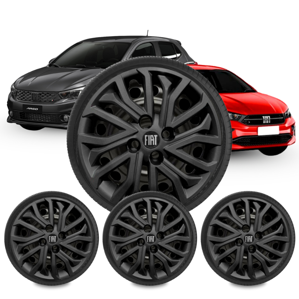 Jogo ou Unidade Calota Sport 15 Black Piano Argo Cronos 2022 296cb Preto Brilhante em Oferta na Shopee