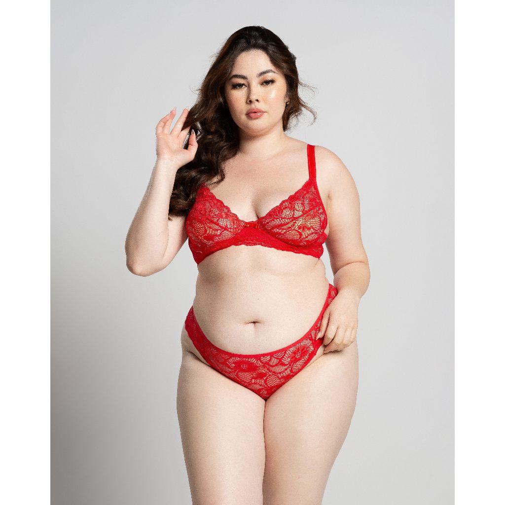 Conjunto Plus Size Rendado Sofisticação Conforto Sem Bojo Elasticidade Ótima