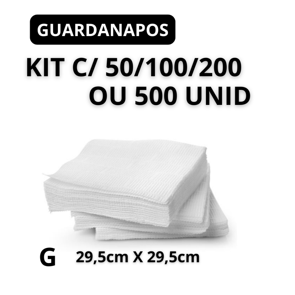 Guardanapos de Papel G 29,5cm X 29,5cm Super Macios Com 50/100/ 200 ou 500 Unid