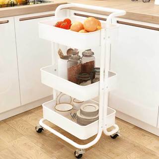 Carrinho Organizador 3 Prateleiras Aço Carbono Auxiliar Banheiro Lavanderia Fruteira Cozinha Rodinha em Oferta na Shopee