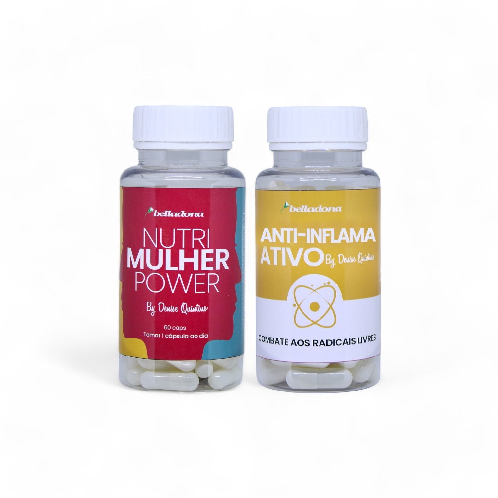 Kit Nutri Mulher Power + Anti-Inflama Ativo by Denise Quintino - Belladona