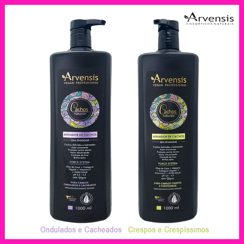 Arvensis Cachos Naturais Ativador de Cachos 1L (Ondulados e Cacheados ou Crespos e Crespissimos)