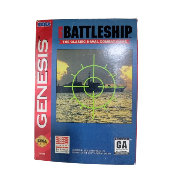 Jogo Sega MegaDrive Super Battleship: The Classic Naval Combat Game (Caixa de papelão)