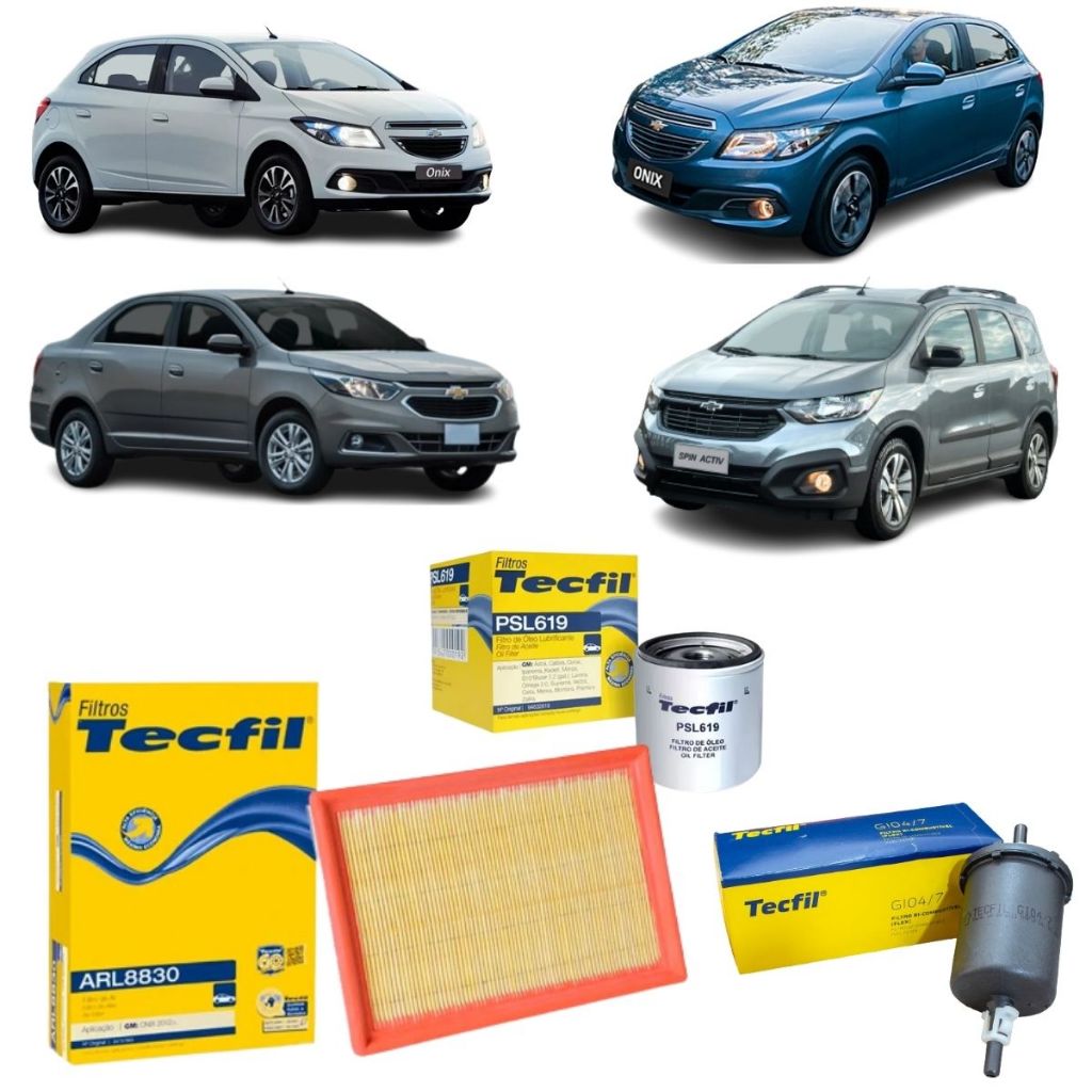 Kit De Filtros Gm Onix Prisma Spin Cobalt Tecfil Revisão Original