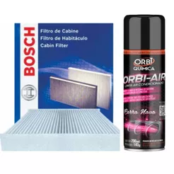 Kit Filtro Ar Condicionado E Higienizador Bosch Honda Civic G10 Fit City WRV 1.5 HRV 1.8