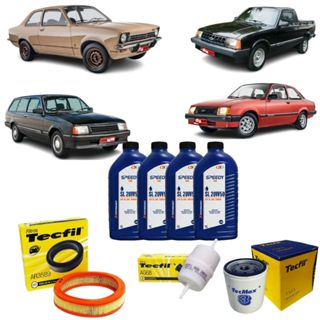 Kit Troca De Oleo E Filtros GM Chevette Chevy Marajo 1.4 1.6 8v 20w50 Mineral em Oferta na Shopee