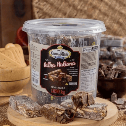 Doce Palha Italiana cremosa ouro de minas 21un em Oferta na Shopee
