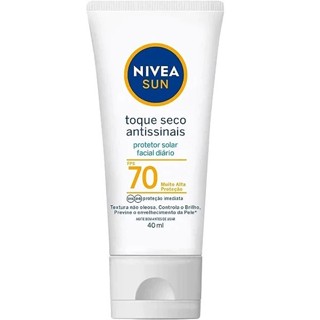Protetor Solar Facial 70fps 40ml Nivea Sun Toque Seco Antissinais - VALIDADE 2027 em Oferta na Shopee