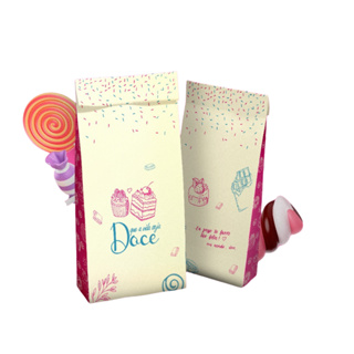 Saco De Papel Kraft Doces Delivery Pp 12x6,5x22cm C/ 50 Unidades em Oferta na Shopee