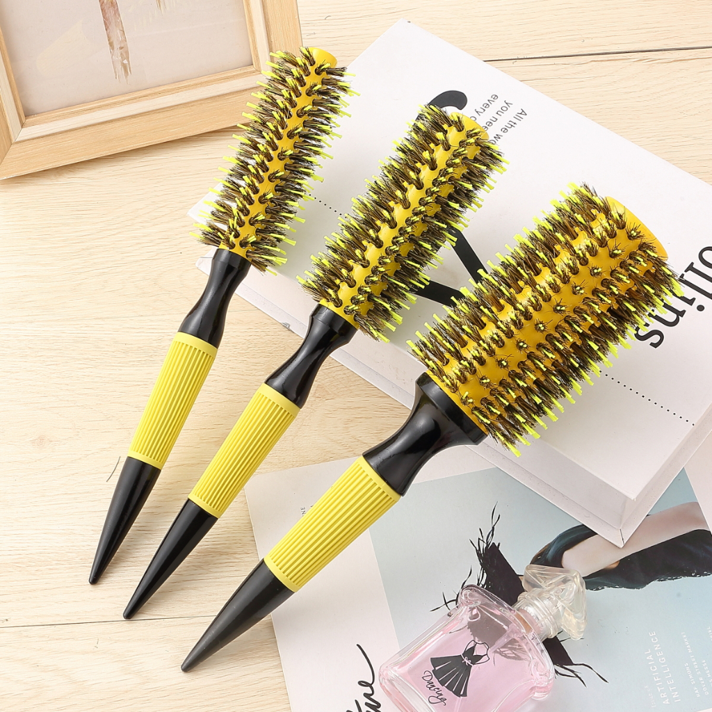 Kit 3 pcs Escovas Profissionais De Cabelo Cerdas javali e nylon Para Salão De Cabeleireiro