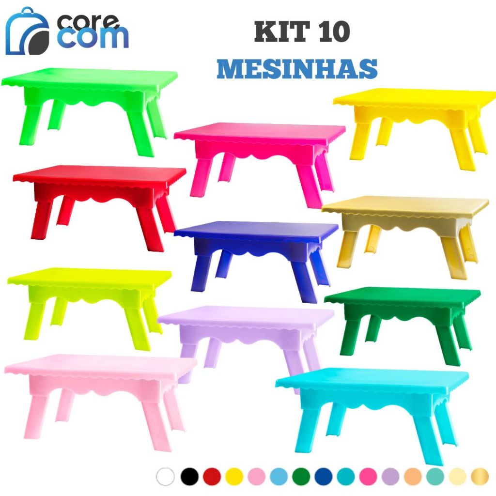 Kit 10 Mesinhas (20x11 cm) - Várias Cores
