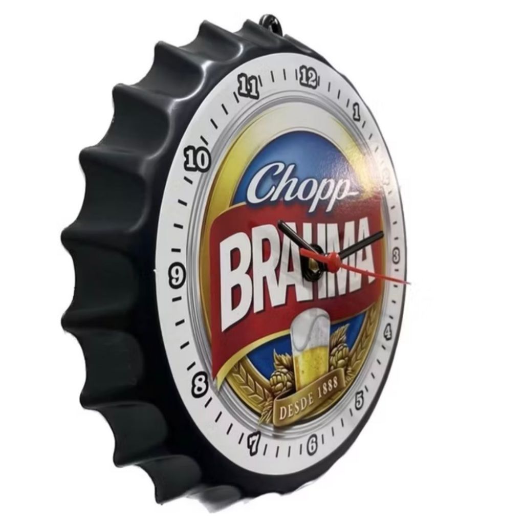 Relógio Analogico de Parede Tampa de Garrafa Deck Personalizado 27cm em Oferta na Shopee