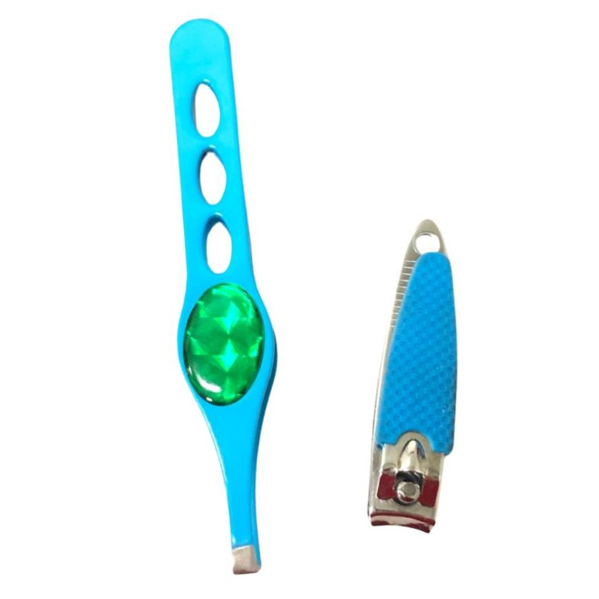 Conjunto 2 Peças Pinça e Cortador de Unha Cuidado Pessoal Masculino Pinça para Sobrancelha Premium em Oferta na Shopee