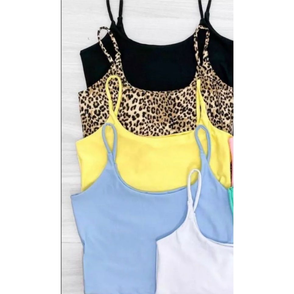 Kit 4 Cropeds Femininos Básicos  Casual Primavera Verão em Oferta na Shopee