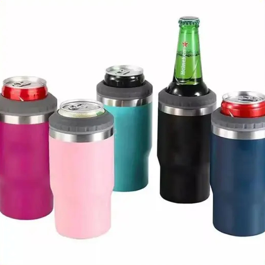 🍻 Copo Térmico Beer Pint 420ml 3 em 1 com Tampa, Suporte para Long Neck e Abridor ❄🔥