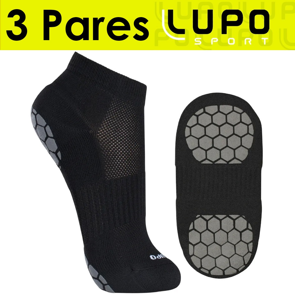 Kit 3 Pares Meias Lupo Original Antiderrapante Pilates Crossfit Yoga Masculino Feminina Hidroginástica - Women Clothes