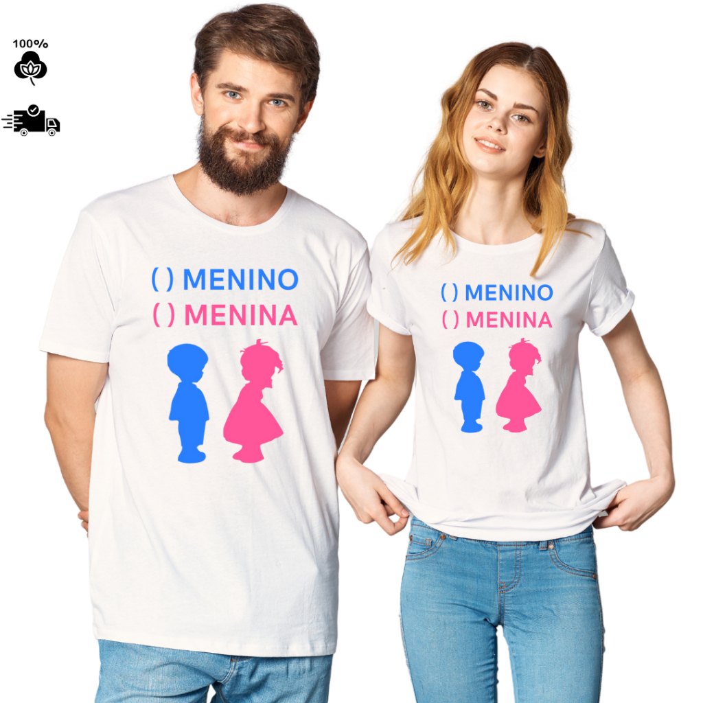 Camiseta Camisa Masculina Feminina Chá Revelação Blusa 100% Algodão Premium