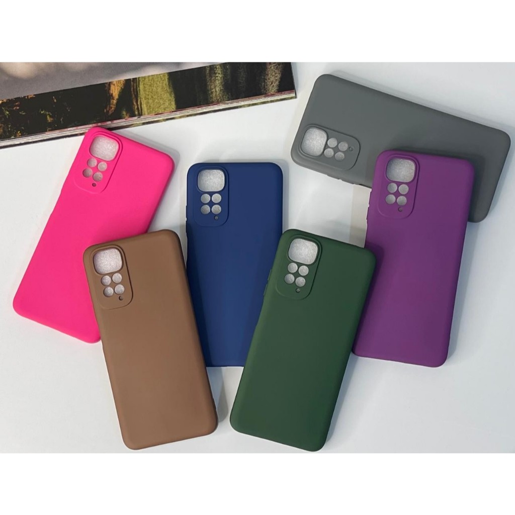 Kit Capinha Capa Case compatível Para - Note 11 4G / Note 11S - Redmi Com Película Silicone Aveludado em Oferta na Shopee