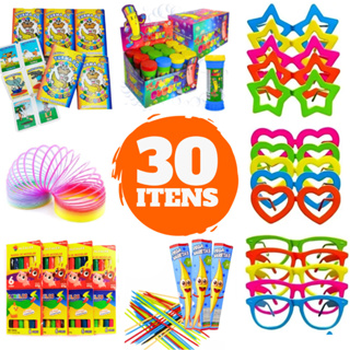 Kit 30 Brinquedo Infantil Lembrancinha Aniversário Saquinho Surpresa Educativo Natal Festa Junino em Oferta na Shopee
