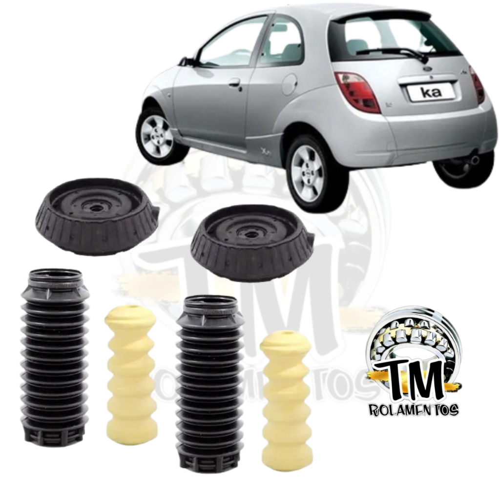 Par Kit Coxim e Batente do Amortecedor Traseiro Ford Ka Fiesta 96 97 98 99 Completo NOVO
