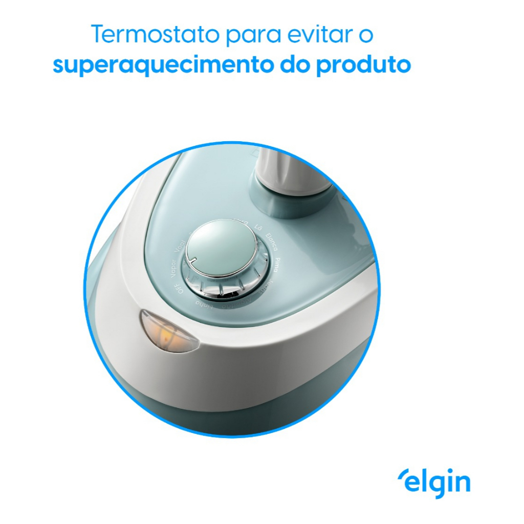 Detalhes do Passadeira de Roupa a Vapor Vertical Elgin, Vaporizador e Higienizador 1,6L