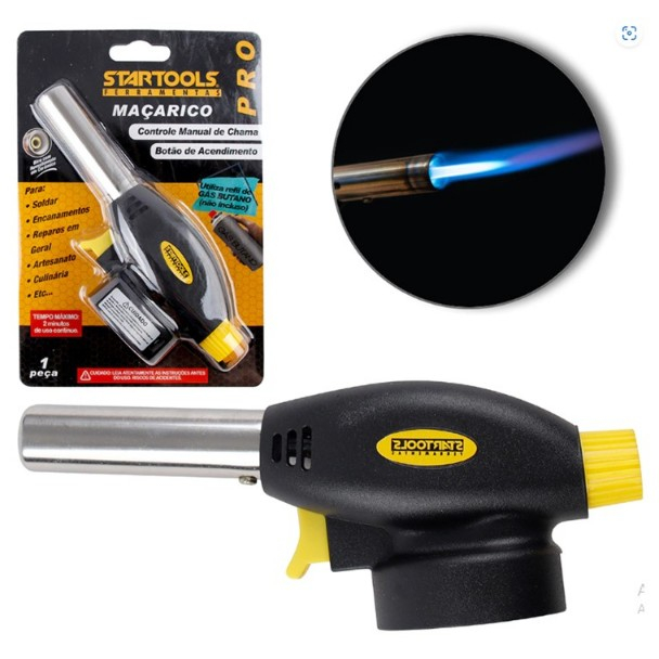 Maçarico Com Controle Manual De Chama E Botão De Acendimento Cozinha Utilidades