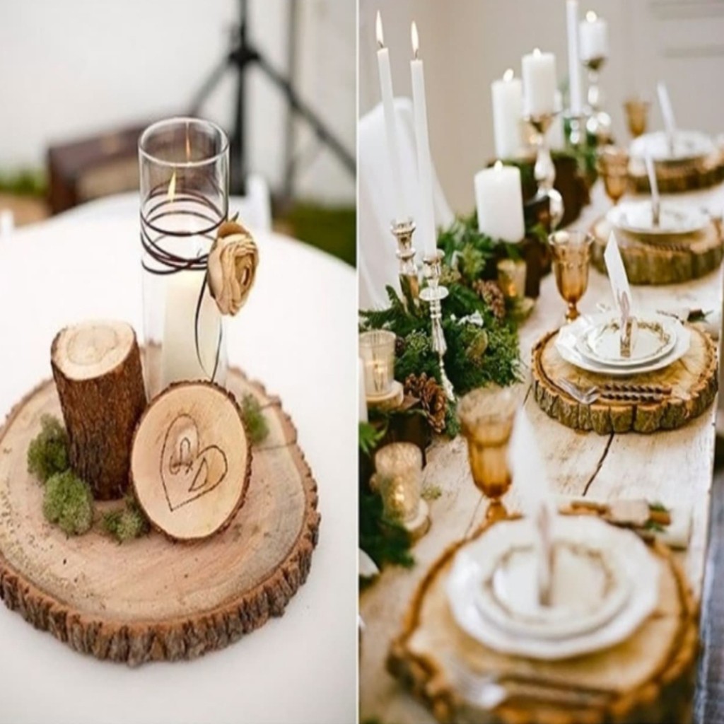 Kit 6 Base De Madeira Para Decoração