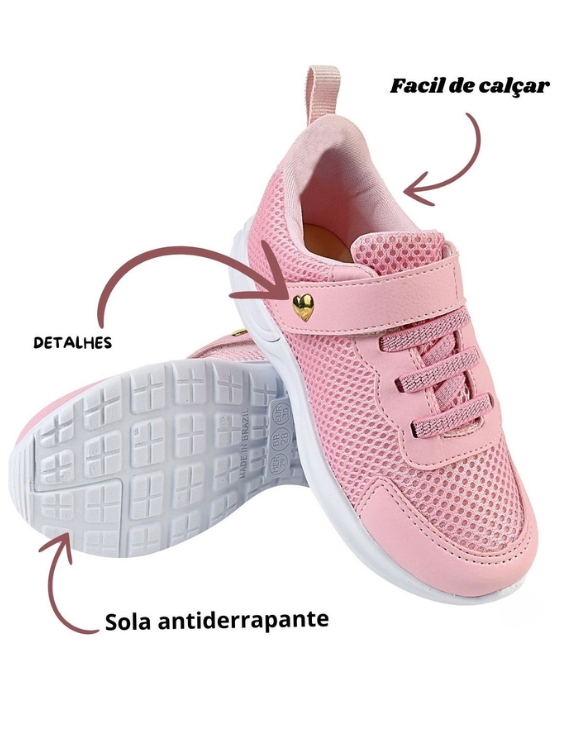 Tenis infantil Feminino Menina Voltas as Aulas Escolar Calce Facil Leve em Oferta na Shopee