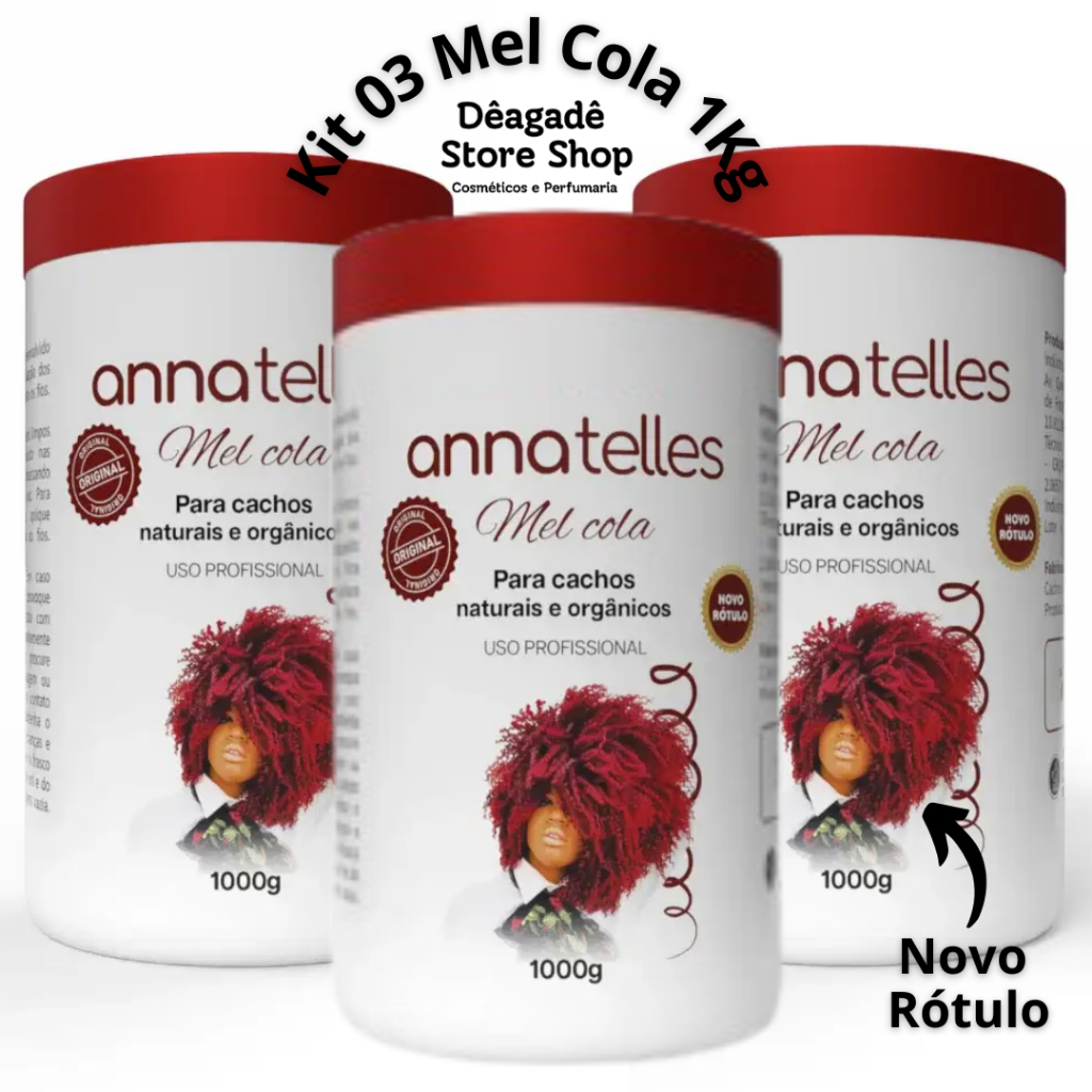 Kit 03 Mel Cola Anna Telles 1kg cada ORIGINAL em Oferta na Shopee