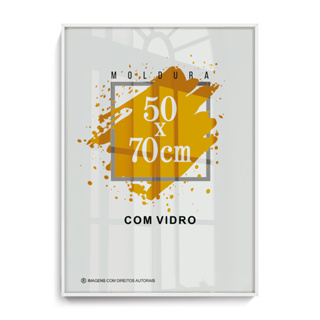 Quadro Moldura 50x70 Caixa Alta Grande Com Vidro Certificado Caixa Alta em Oferta na Shopee