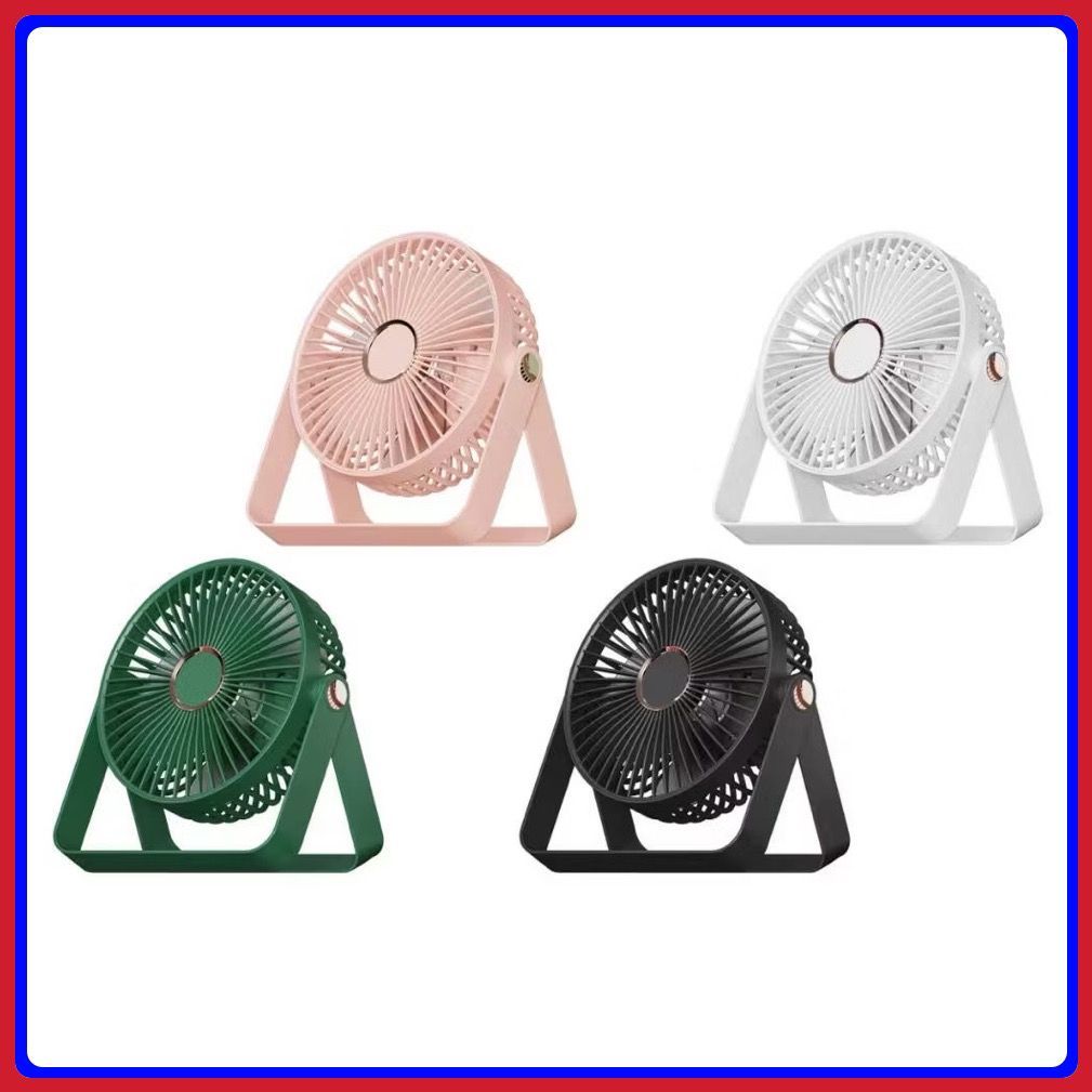 Ventilador De Mesa 5 Velocidades Forte Silencioso Portátil LED USB 360°