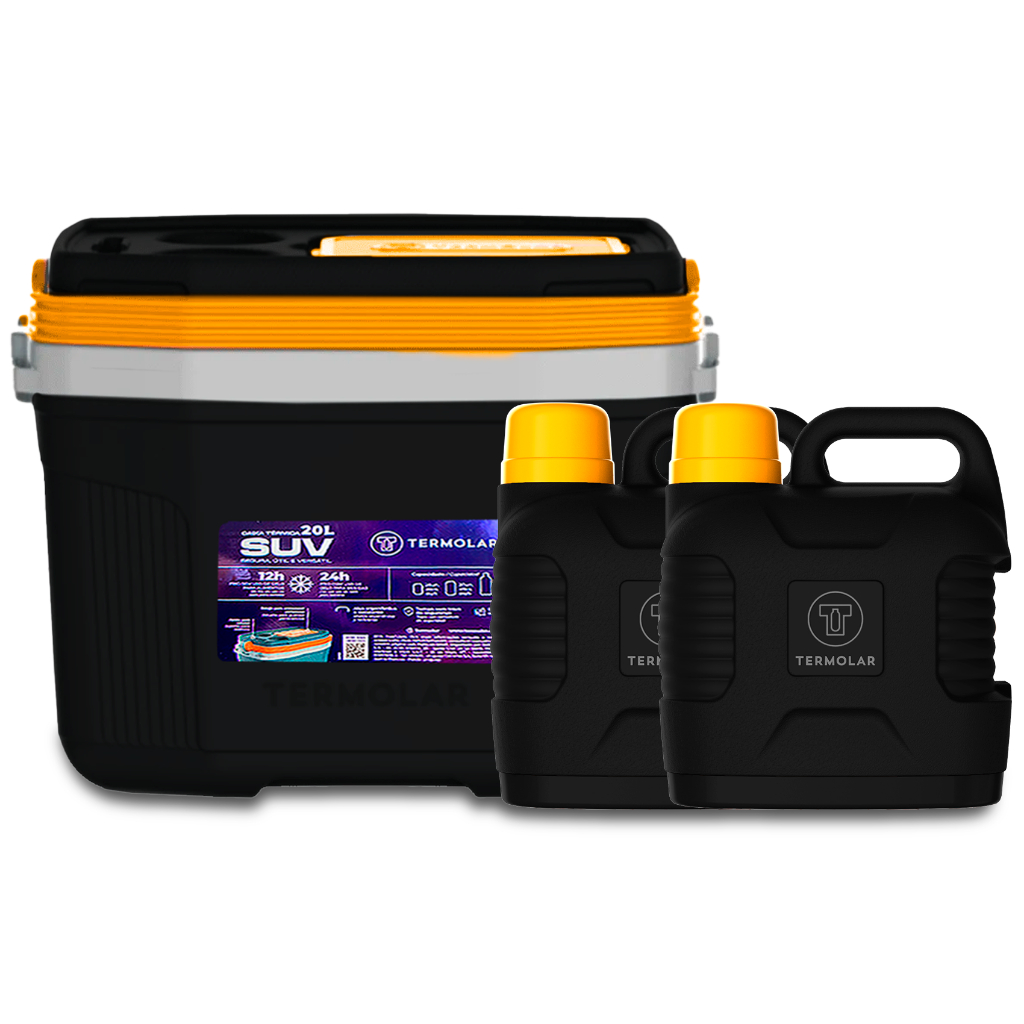 Kit Caixa Térmica Termolar 20l + Duas Garrafas Térmica 5l em Oferta na Shopee