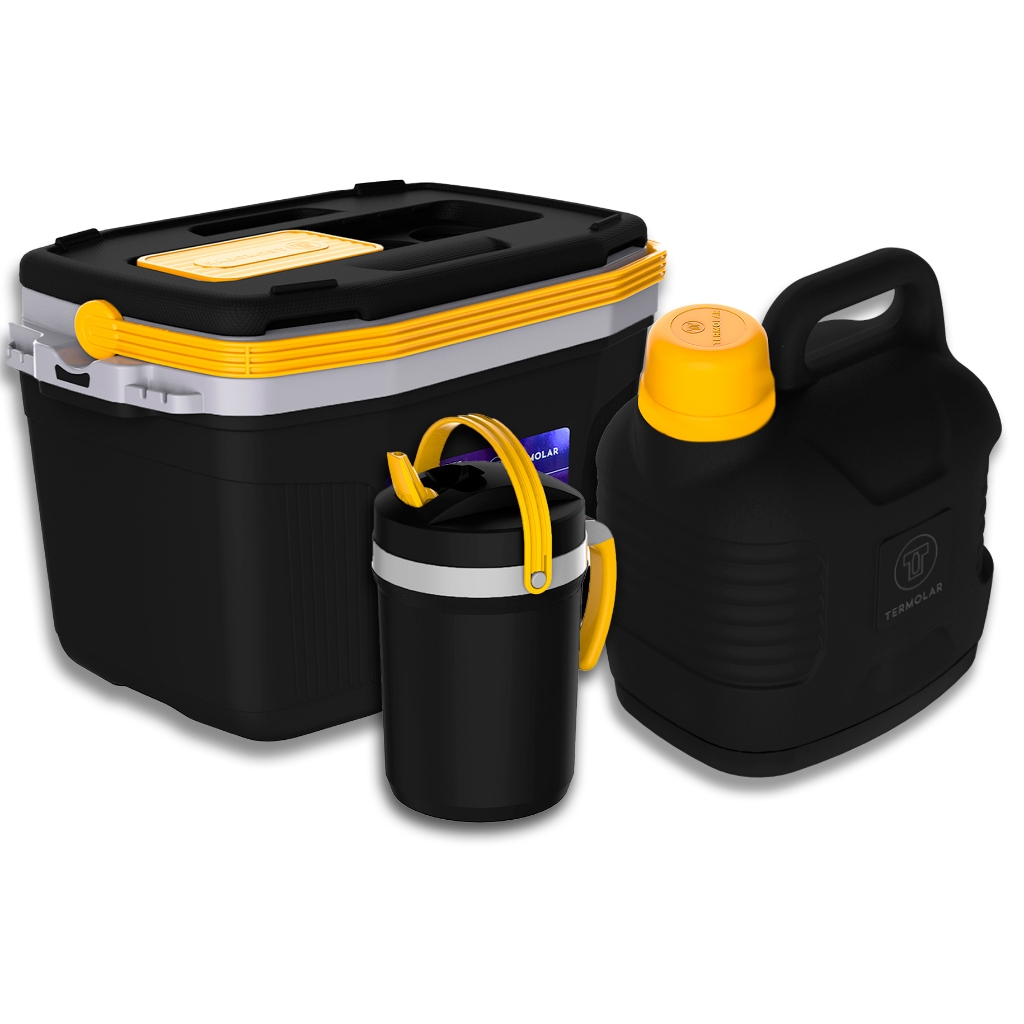 Caixa Térmica Cooler + Garrafão Térmico 5l + Fliptop 2.5l em Oferta na Shopee