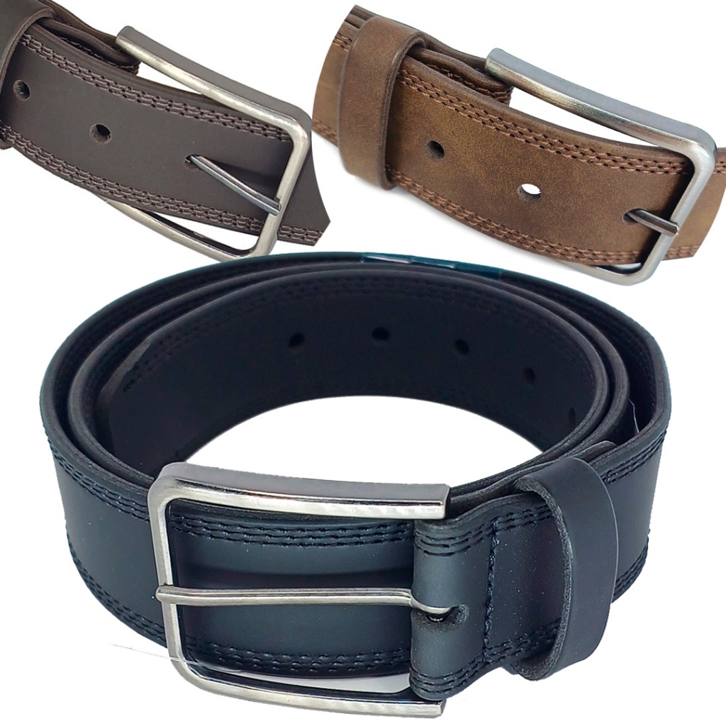 Cinto Masculino Costura Tripla Largo 40mm Windy 4024058 - Fashion Accessories