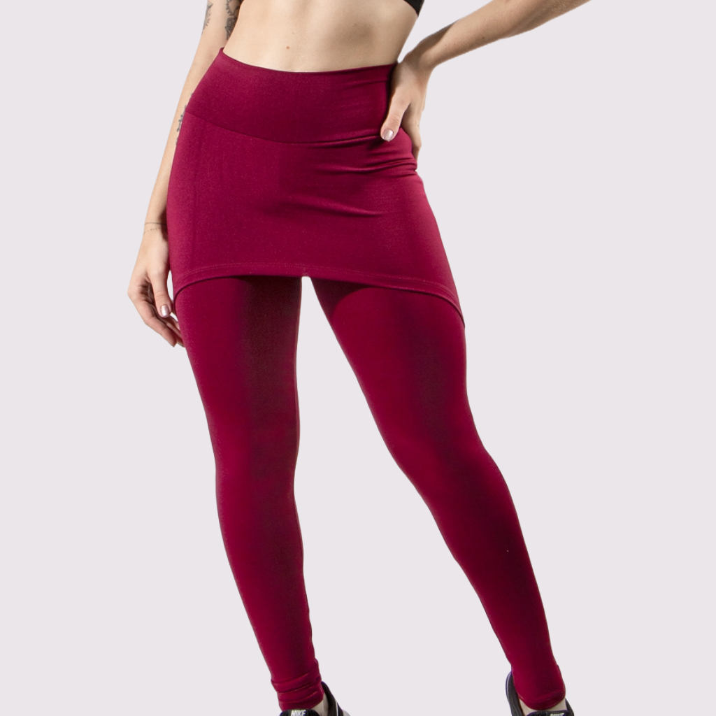 Calça Legging Saia Tapa Bumbum Lisa Feminina Fitness Academia Akira Fitness