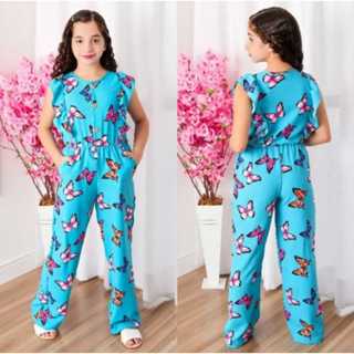 Macaquinho Infantil Juvenil Estiloso Pantalona con botões e Bolsos- Black Friday em Oferta na Shopee