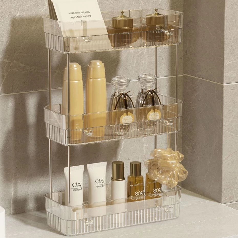 Prateleira Organizadora 3 Andares Para Maquiagem Perfumes Acrílico Transparente Multiuso em Oferta na Shopee