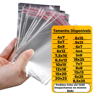 100 und Saco Transparente Adesivado Com Aba Adesiva Direto da Fábrica em Oferta na Shopee