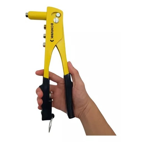 Alicate Rebitador Manual 10" Com 4 Bicos – Ferramenta Profissional Para Fixação Rápida e Precisa