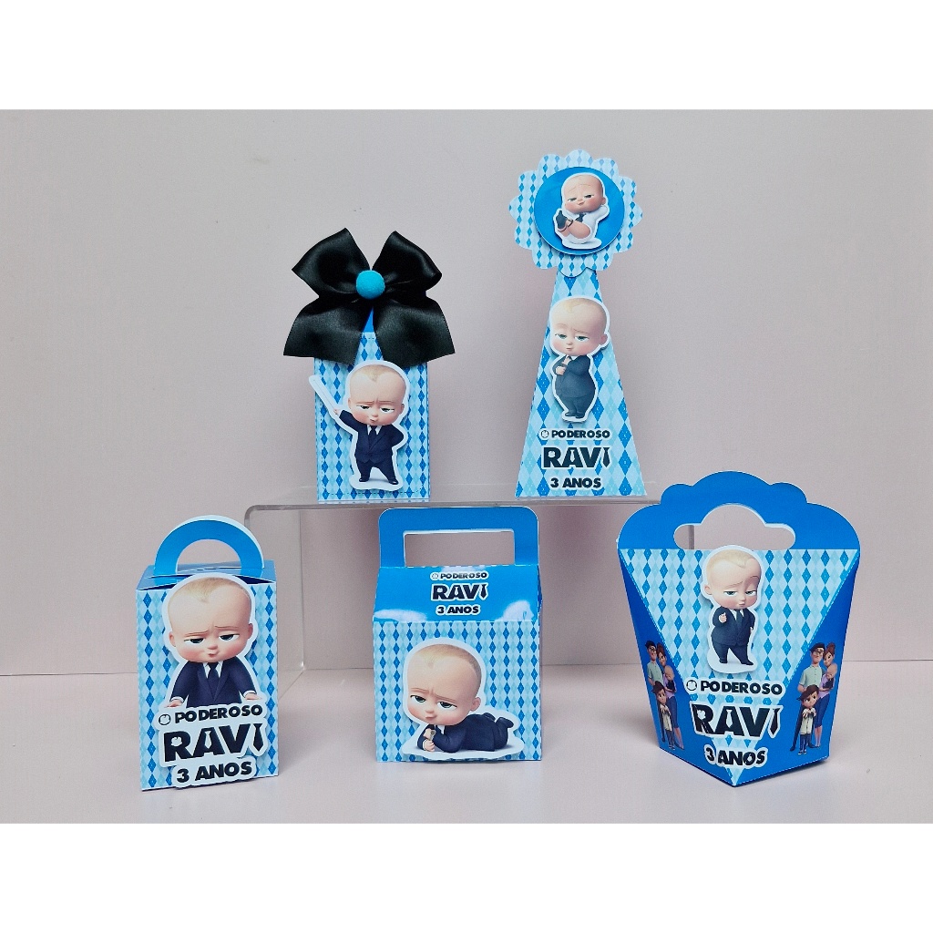 Kit Mimos Personalizados Poderoso Chefinho Lembrancinhas Caixas para Festa PEGUE E MONTE OU MONTADO