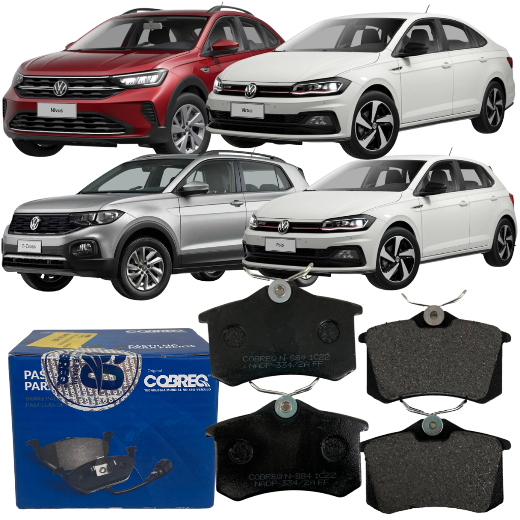 Pastilhas Freio Traseiro Nivus Polo T-cross Virtus Cobreq em Oferta na Shopee