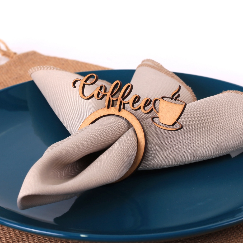 Porta Guardanapo Coffee Decoração Mesa Posta Café da Manhã Pousada Hotel - 6 / 8 / 12 unidades em Oferta na Shopee