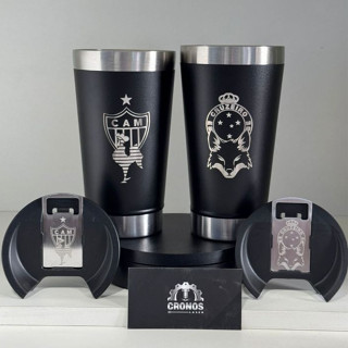 Copo Atletico Mg e Cruzeiro Térmico Personalizado a Laser + Nome em Oferta na Shopee
