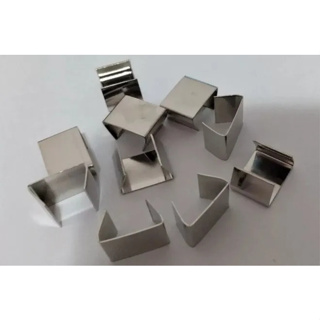 Chapa lisa (sem dente) para cordão fixação tirante cracha - 100 unidades - varios tamanhos em Oferta na Shopee