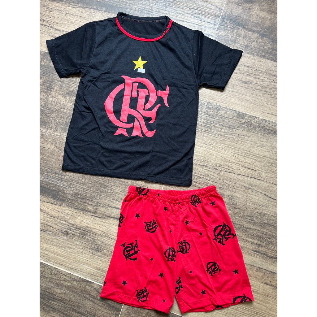 Pijama Infantil Juvenil Masculino tematico de malha meia manga com short algodão em Oferta na Shopee