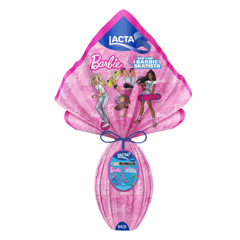 Ovo De Pascoa Barbie Ao Leite Lacta 166g