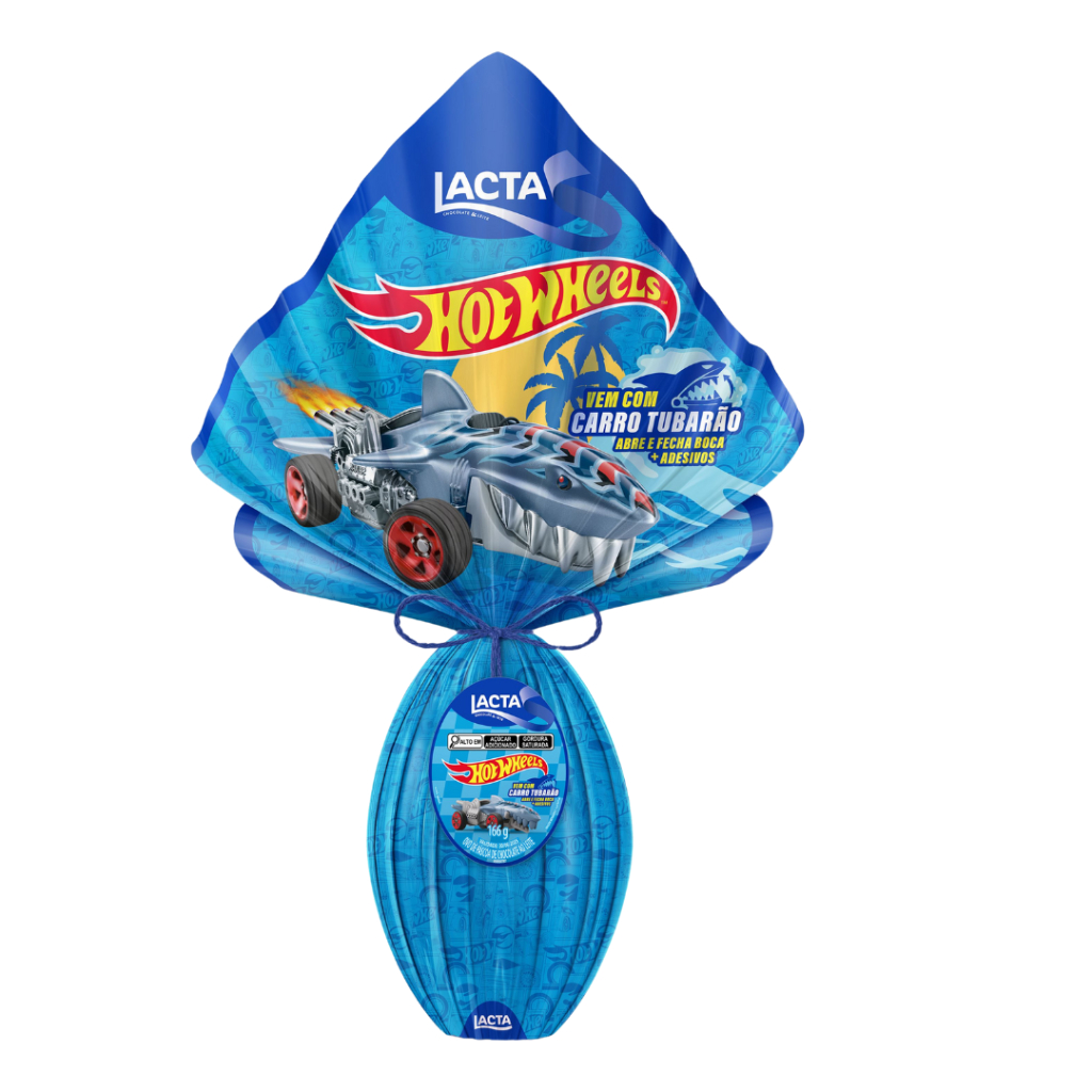 Ovo De Páscoa Hotwheels Ao Leite Lacta 166g